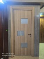 Porte Intérieure Modéle  aspect bois - 3 vitrages